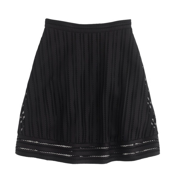 J. Crew Dresses & Skirts - J. Crew Striped Eyelet Skirt in Black